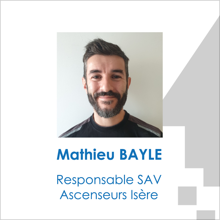 Mathieu BAYLE Responsable SAV Ascenseurs Isère pour la société AFEO.