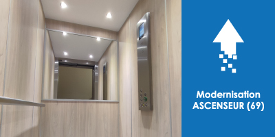 Afeo réalise la modernisation complète d'un ascenseur sans machinerie à Lyon Vaise.