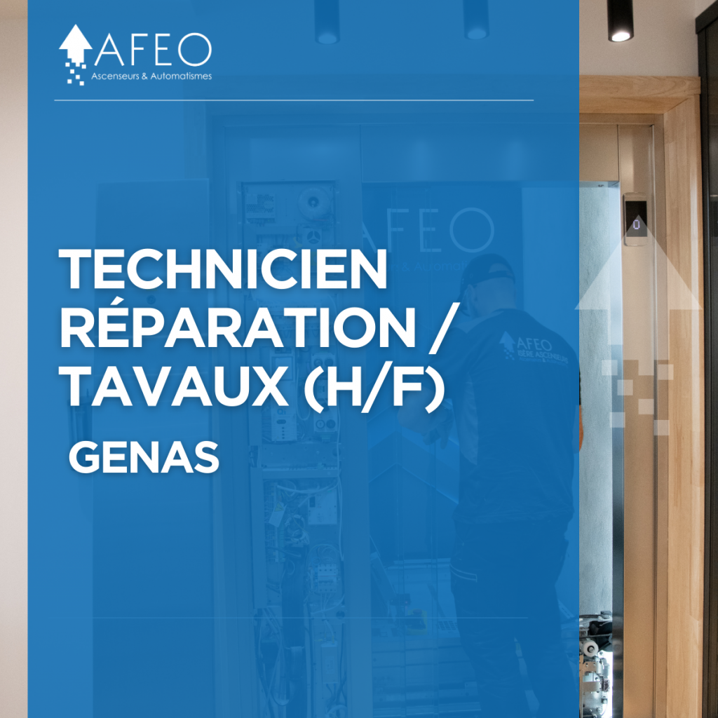AFEO recrute un Technicien Réparation / Travaux sur Genas.